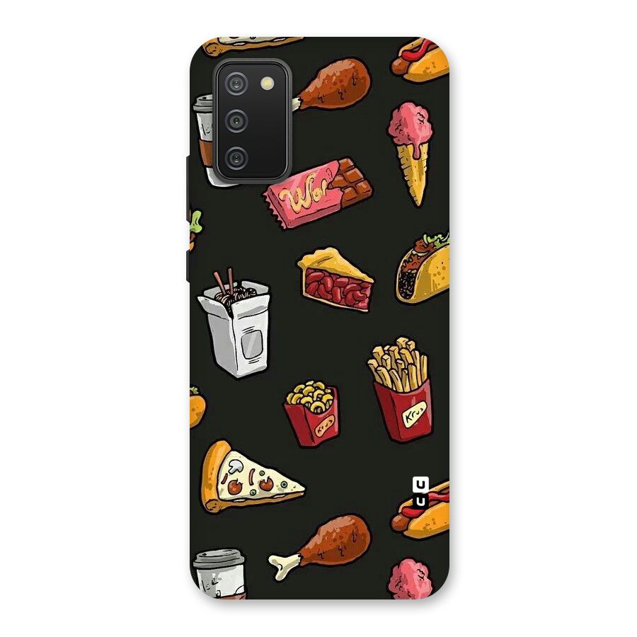 Foodie Pattern Back Case for Galaxy M02s