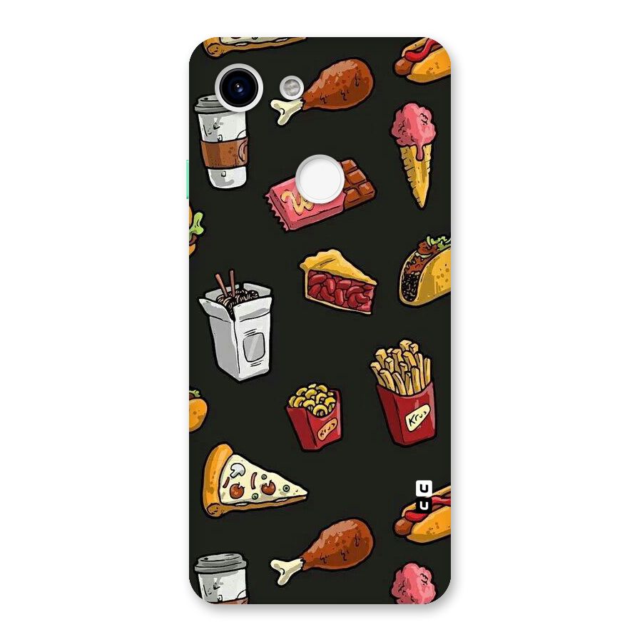 Foodie Pattern Back Case for Google Pixel 3