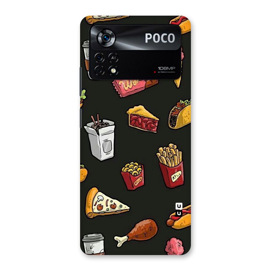 Foodie Pattern Back Case for Poco X4 Pro 5G