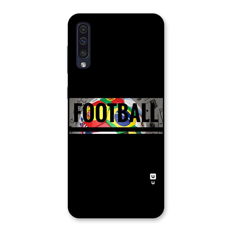 Football Typography Back Case for Galaxy A50s