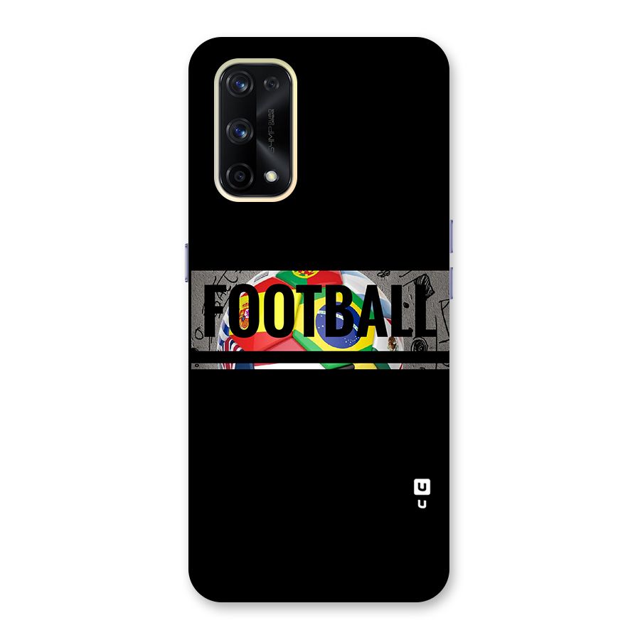 Football Typography Glass Back Case for Realme X7 Pro
