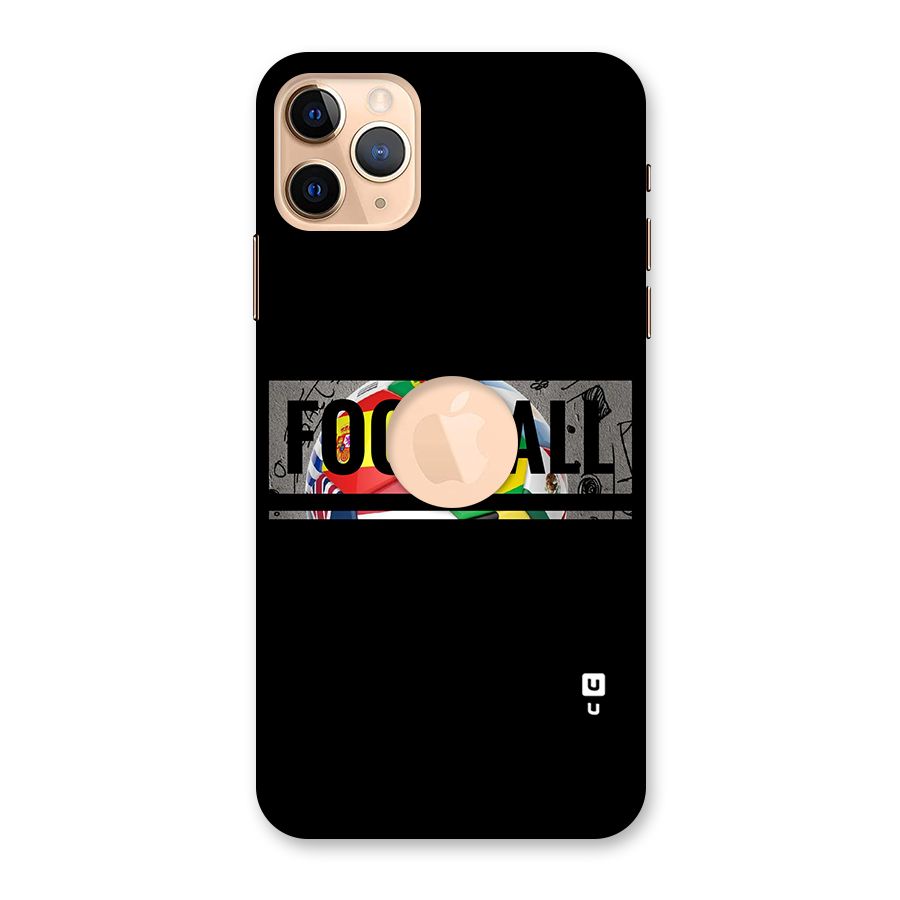 Football Typography Back Case for iPhone 11 Pro Max Logo Cut