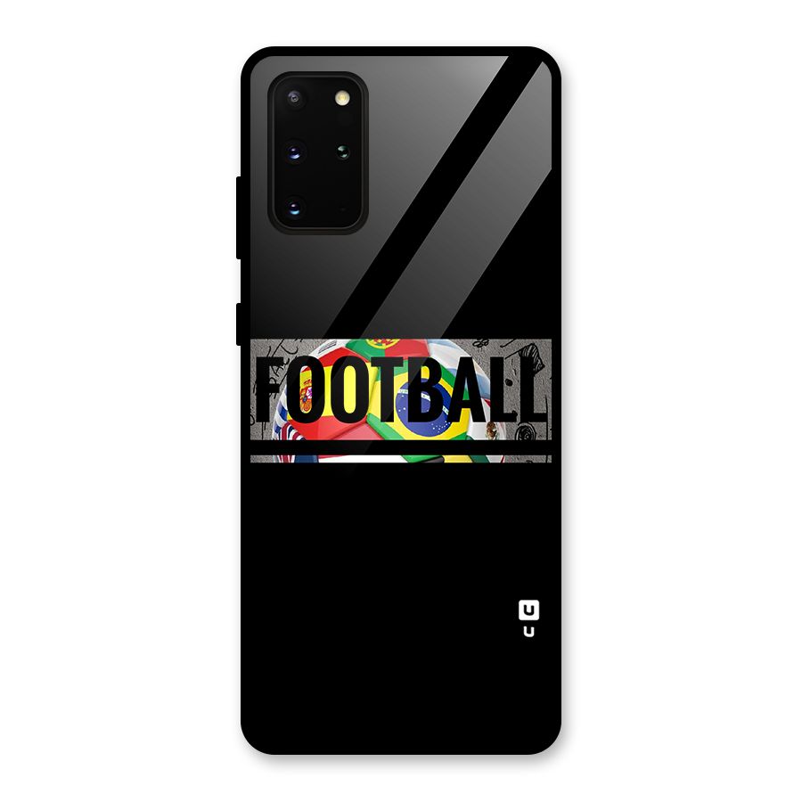 Football Typography Glass Back Case for Galaxy S20 Plus