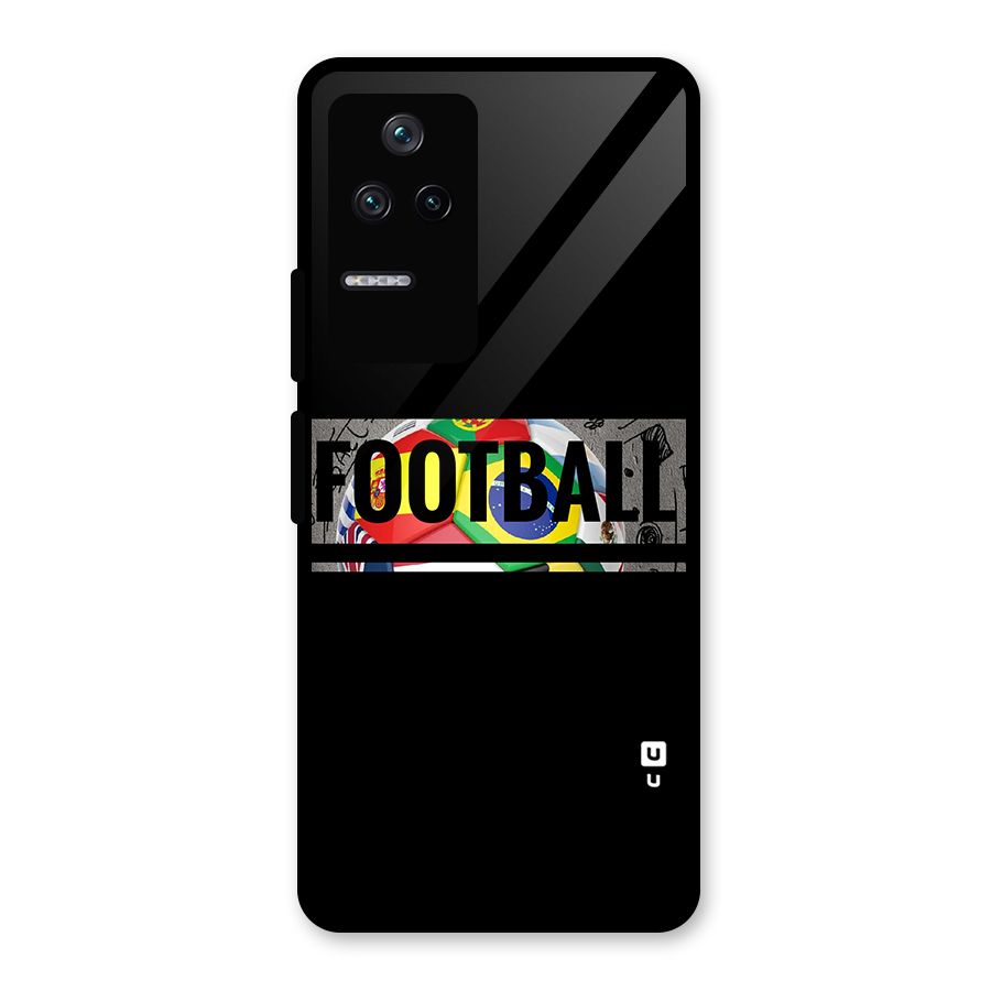 Football Typography Glass Back Case for Poco F4 5G