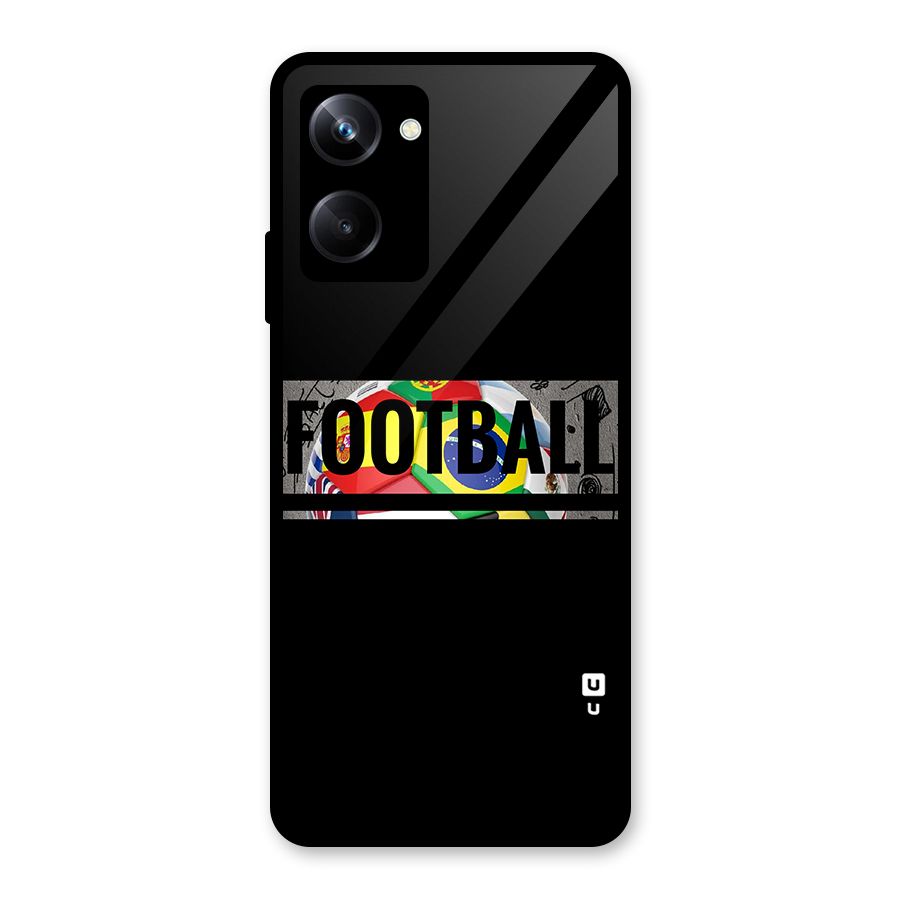 Football Typography Glass Back Case for Realme 10 Pro