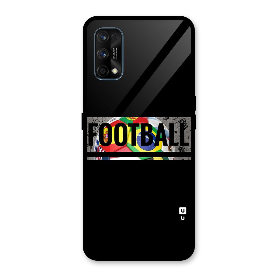 Football Typography Glass Back Case for Realme 7 Pro