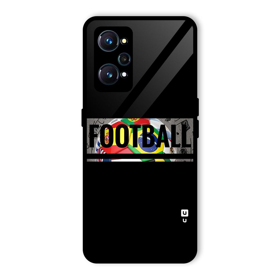 Football Typography Glass Back Case for Realme GT 2