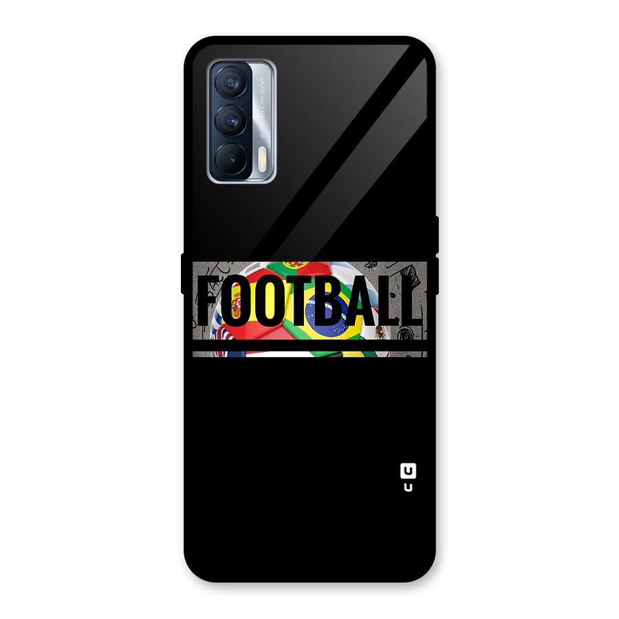 Football Typography Glass Back Case for Realme X7