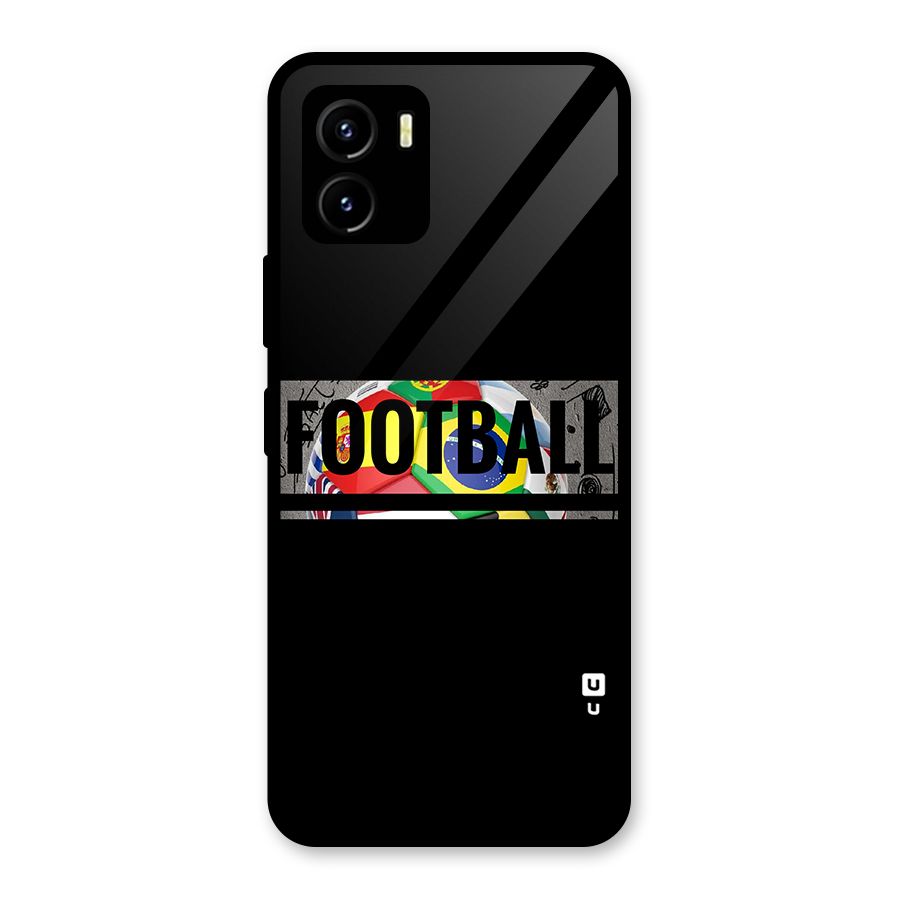 Football Typography Glass Back Case for Vivo Y15s