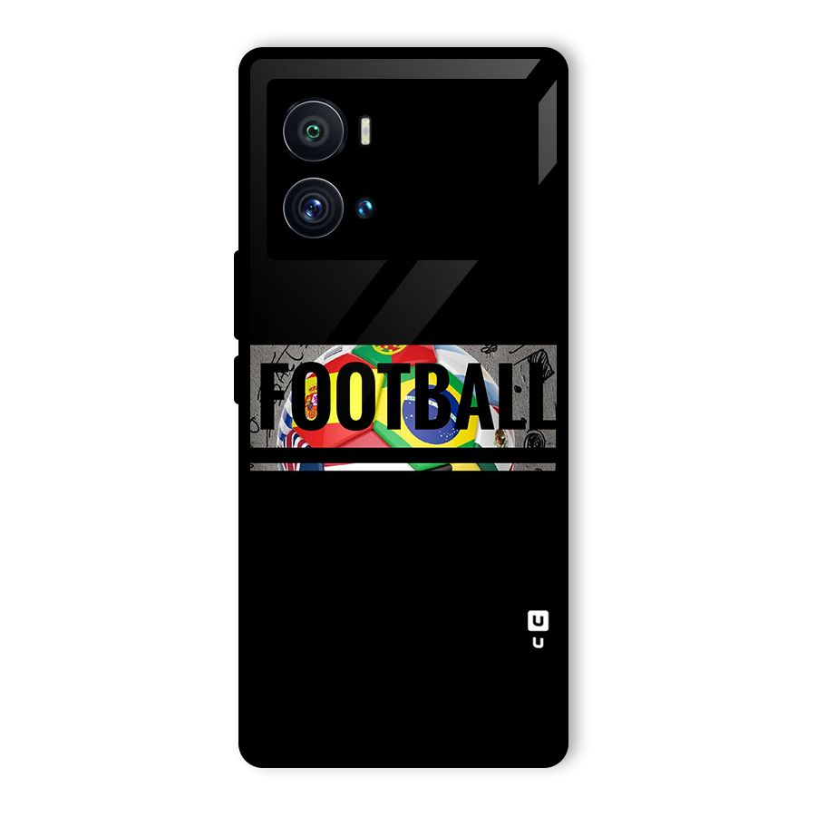 Football Typography Glass Back Case for Vivo iQOO 9 Pro