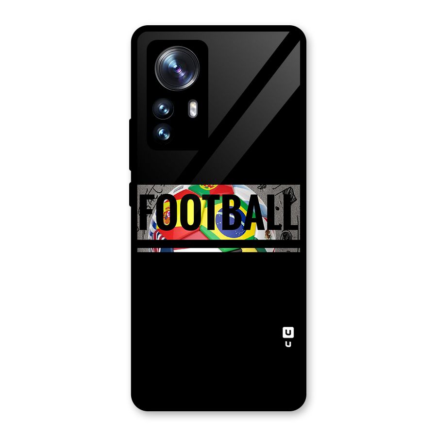 Football Typography Glass Back Case for Xiaomi 12 Pro