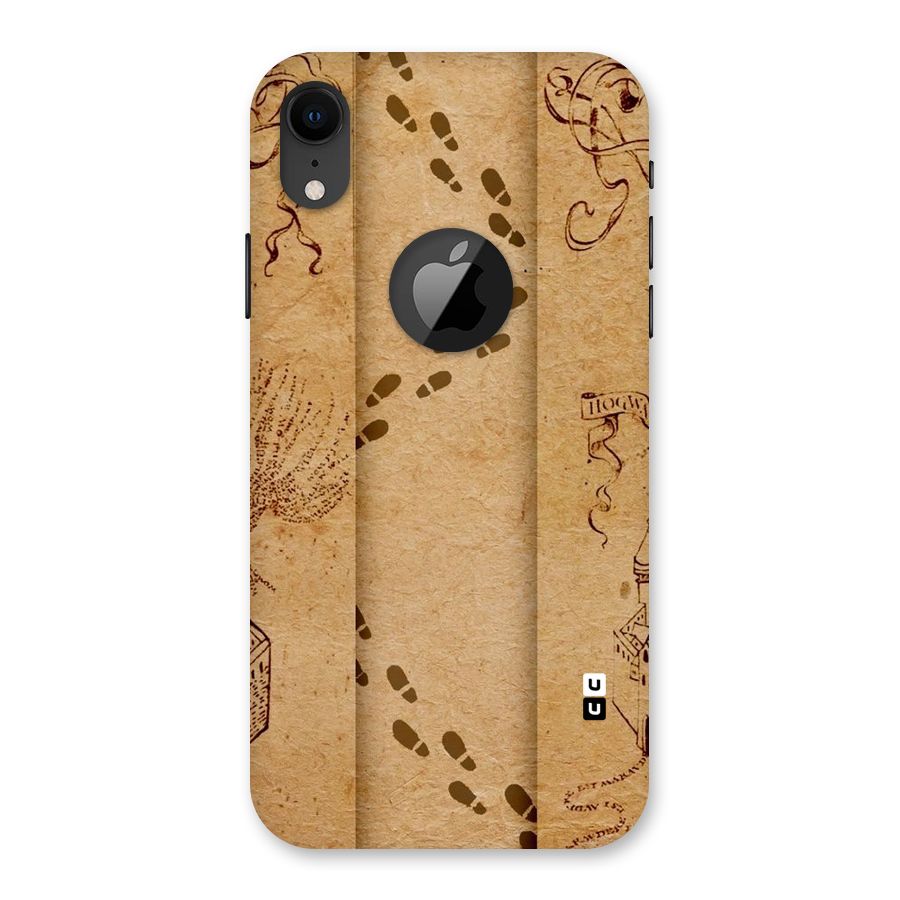 Footsteps Back Case for iPhone XR Logo Cut