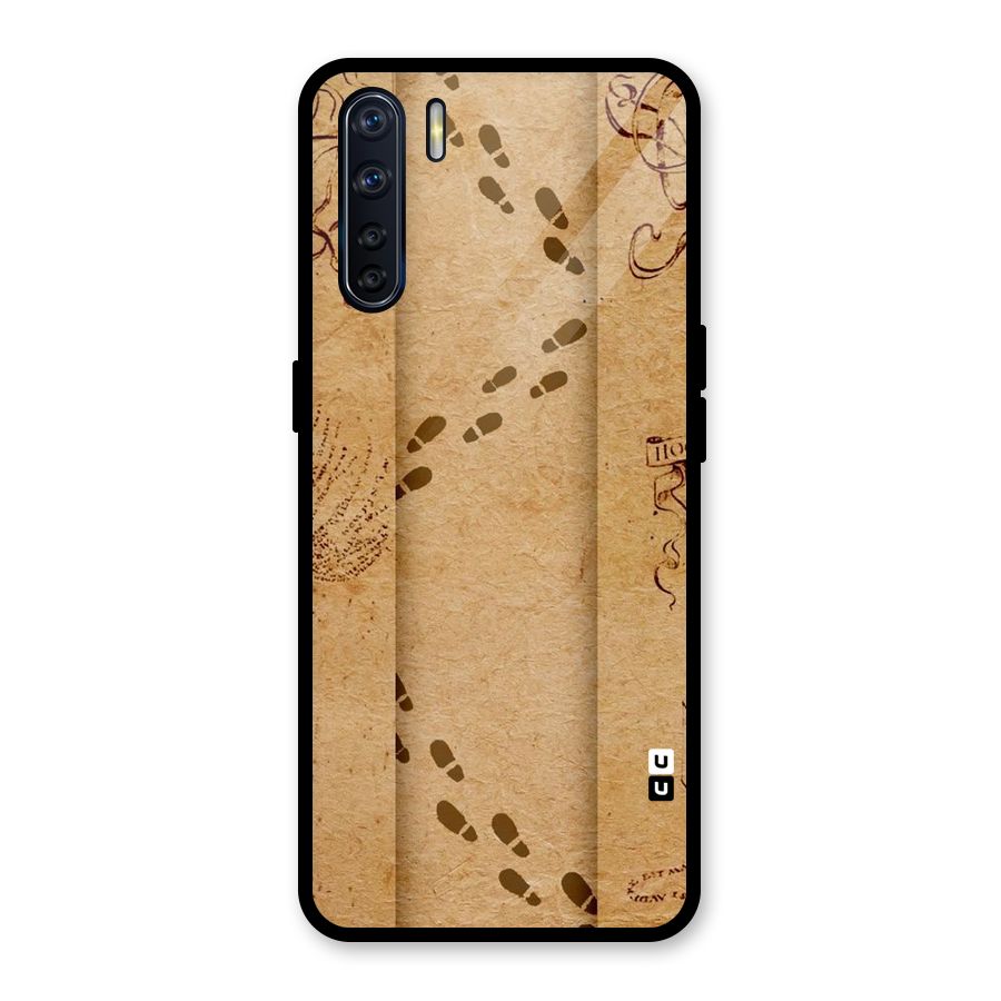 Footsteps Glass Back Case for Oppo F15