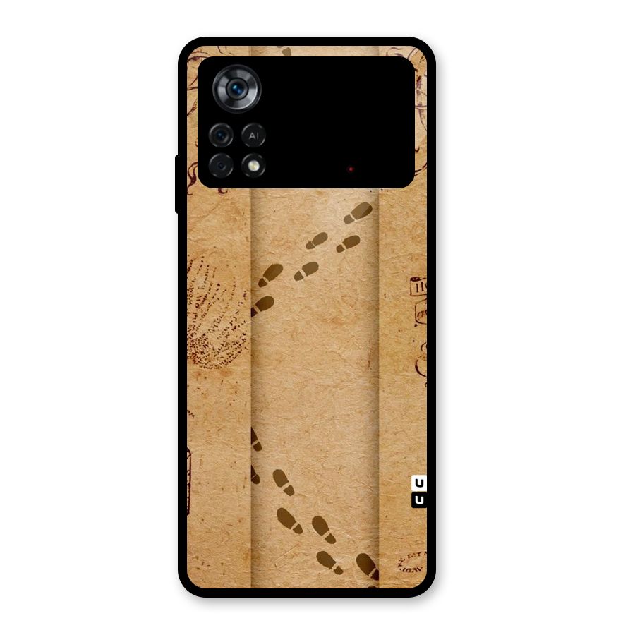 Footsteps Glass Back Case for Poco X4 Pro 5G
