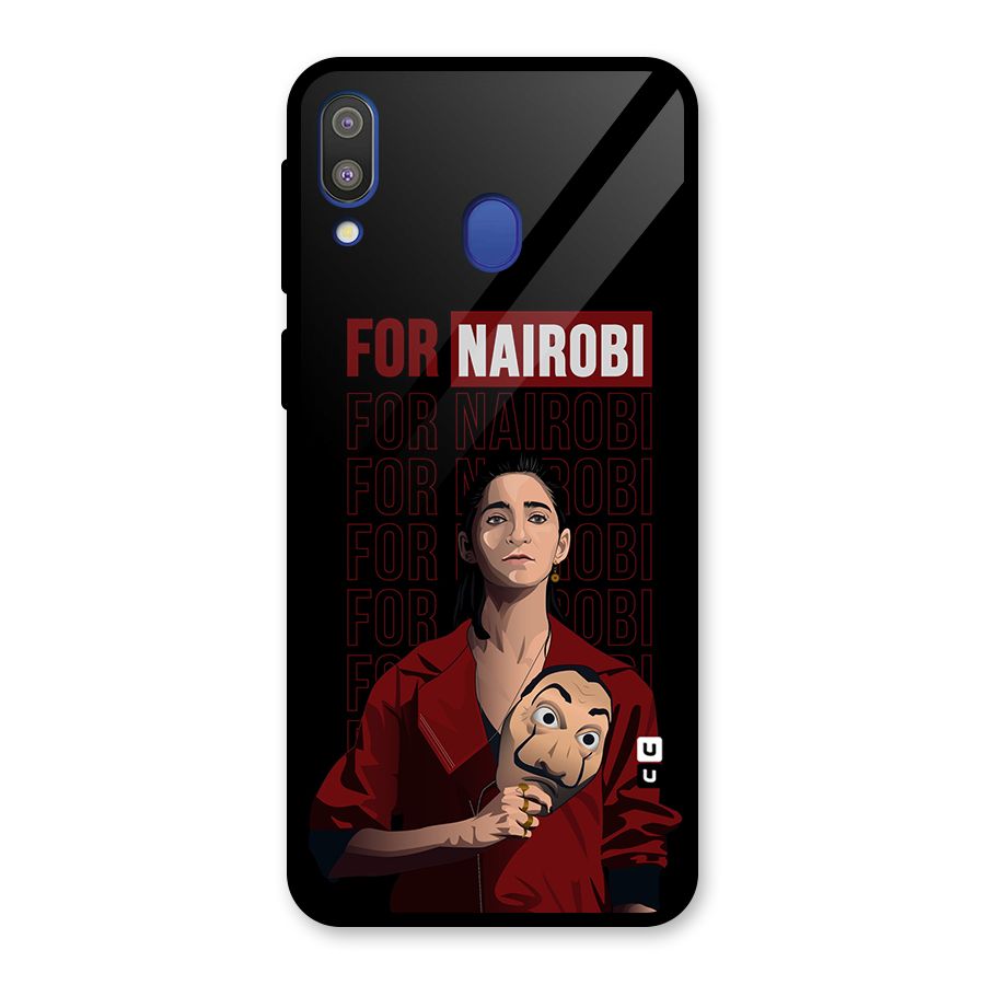 For Nairobi Money Heist Glass Back Case for Galaxy M20