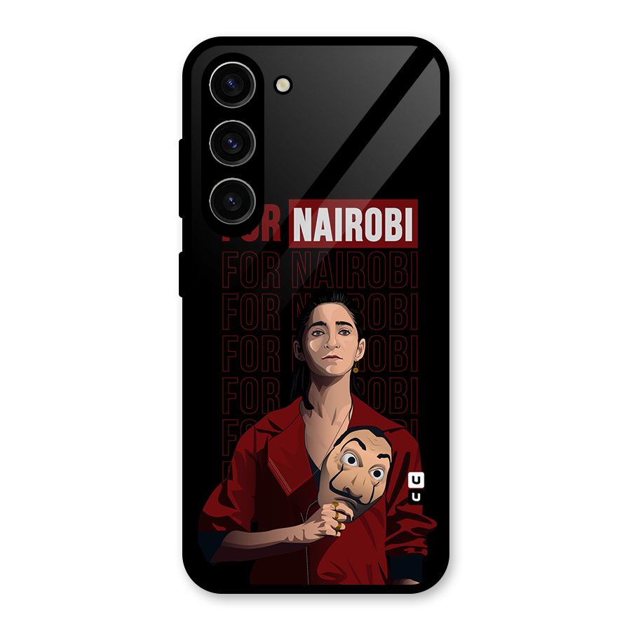 For Nairobi Money Heist Glass Back Case for Galaxy S23
