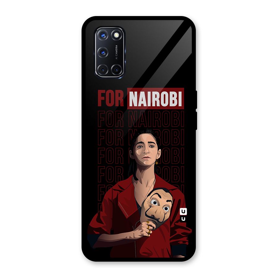 For Nairobi Money Heist Glass Back Case for Oppo A52