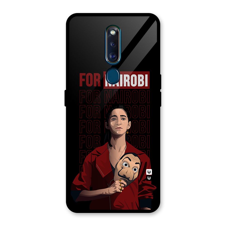 For Nairobi Money Heist Glass Back Case for Oppo F11 Pro