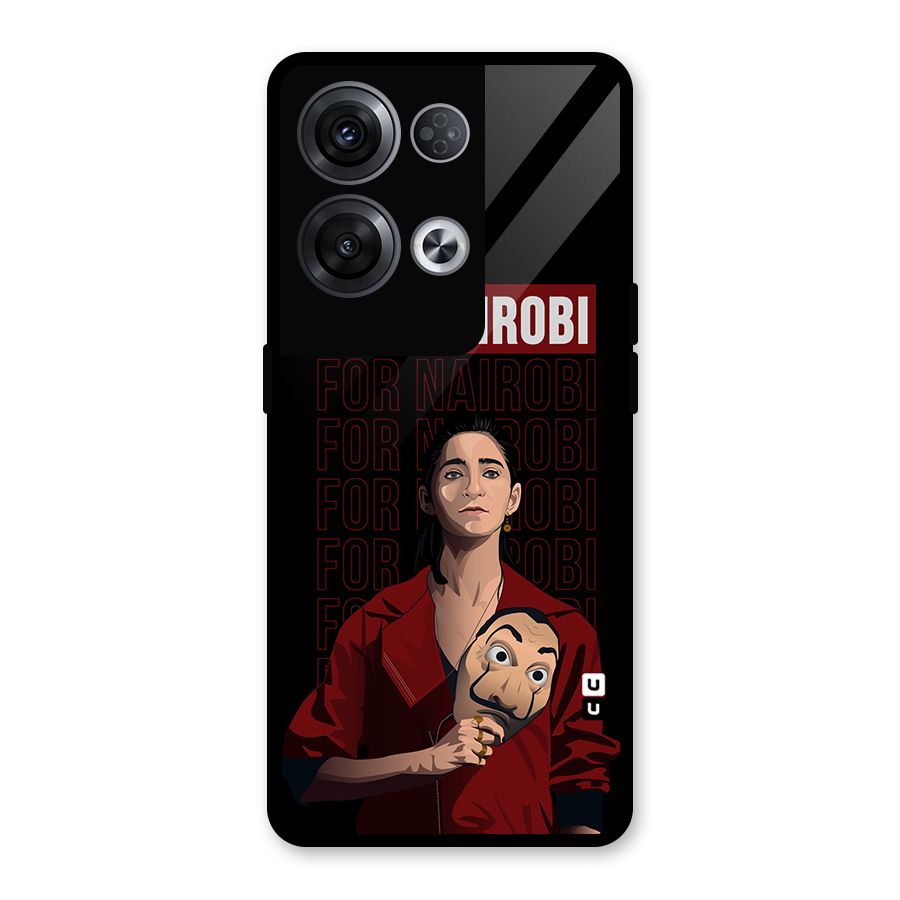For Nairobi Money Heist Glass Back Case for Oppo Reno8 Pro 5G