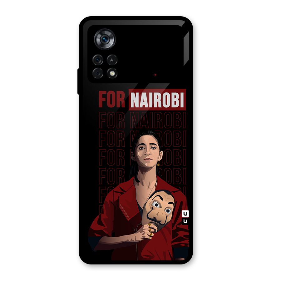 For Nairobi Money Heist Glass Back Case for Poco X4 Pro 5G