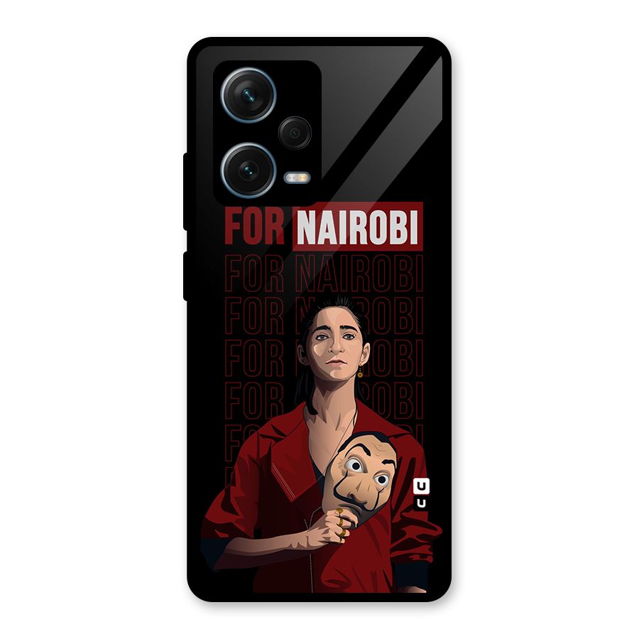 For Nairobi Money Heist Glass Back Case for Redmi Note 12 Pro Plus 5G