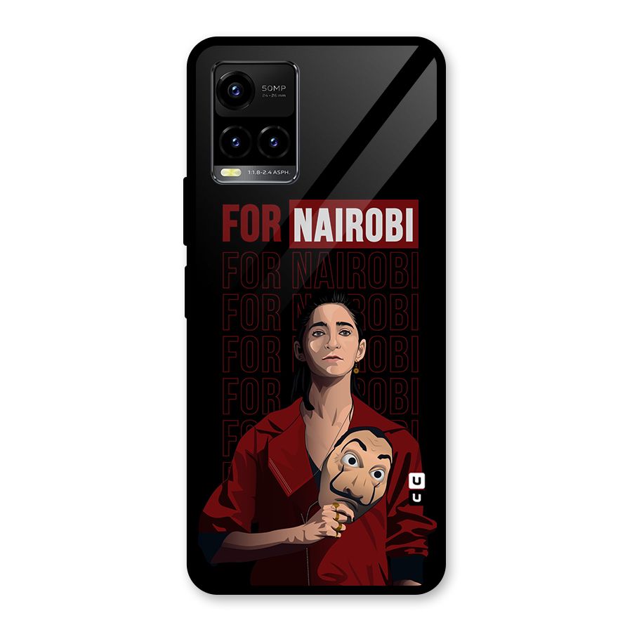 For Nairobi Money Heist Glass Back Case for Vivo Y21T