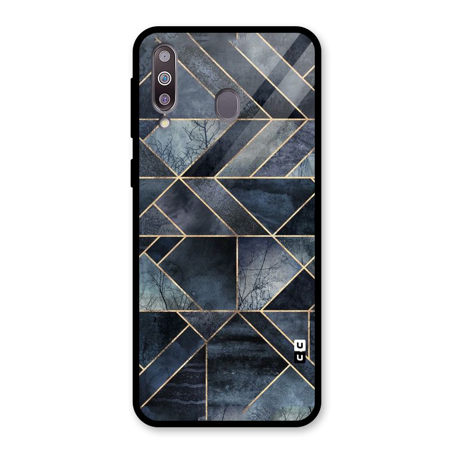 Forest Abstract Lines Glass Back Case for Galaxy M30