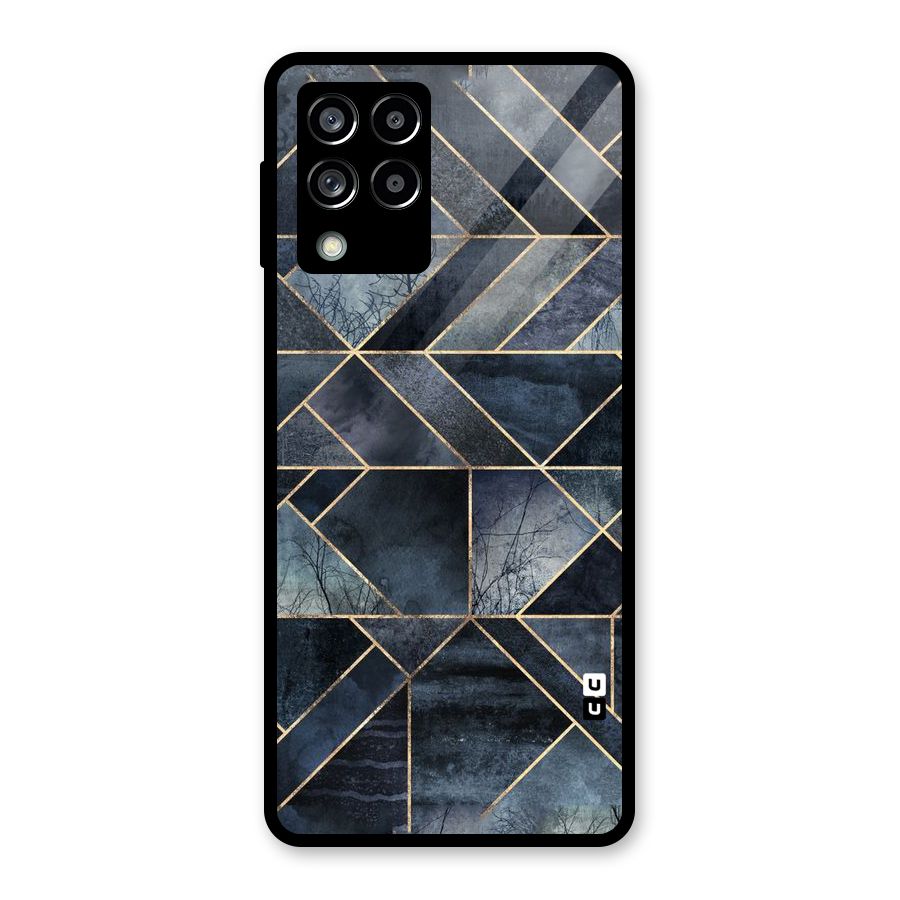 Forest Abstract Lines Glass Back Case for Galaxy M53 5G