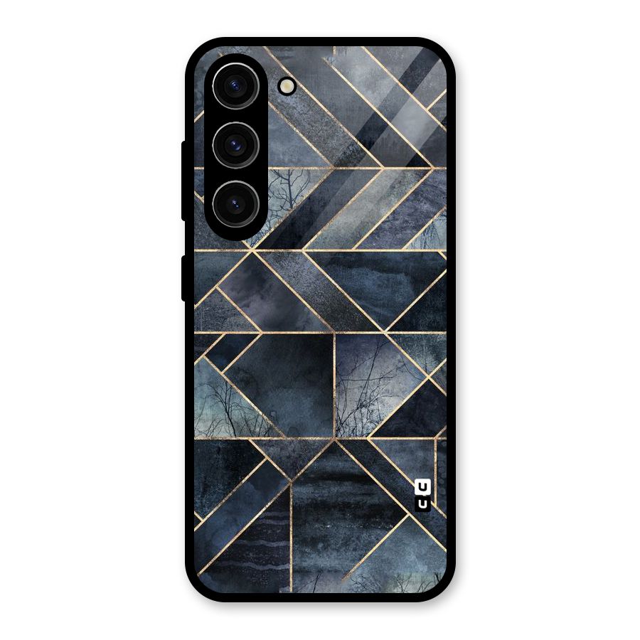 Forest Abstract Lines Glass Back Case for Galaxy S23