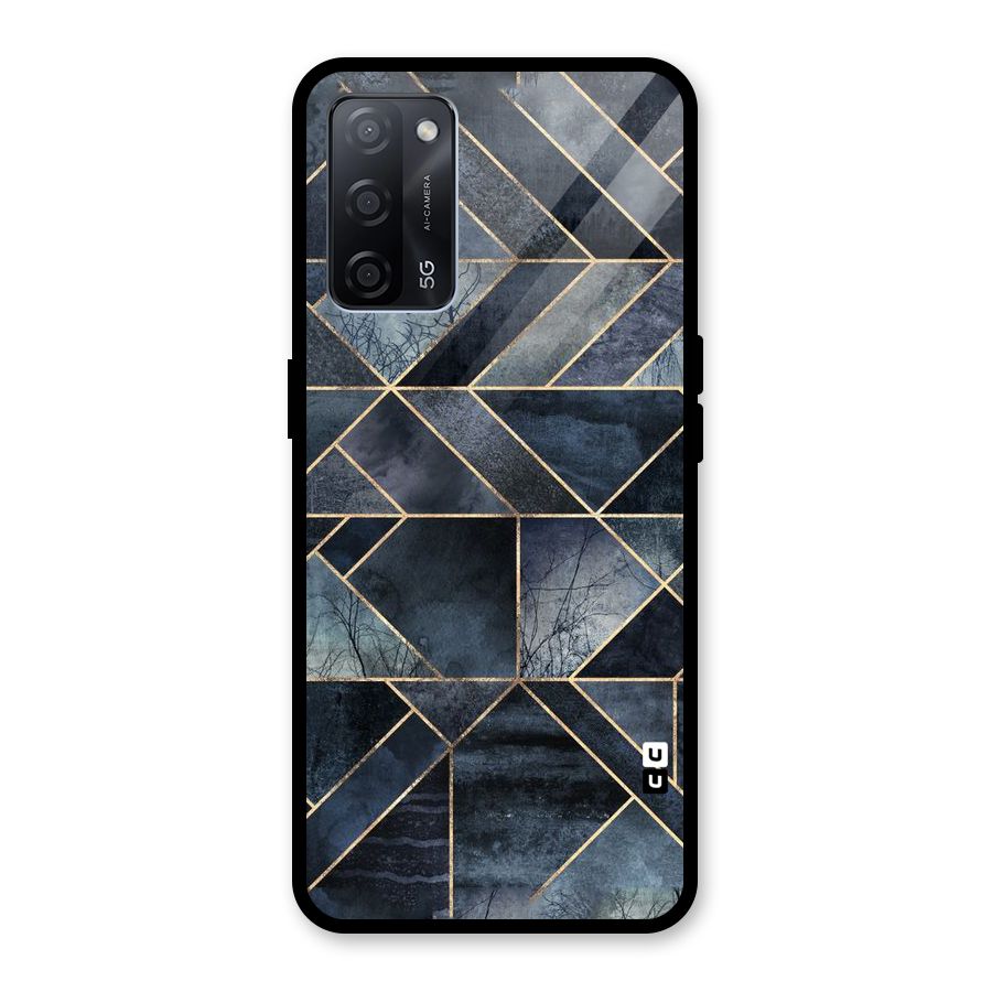 Forest Abstract Lines Glass Back Case for Oppo A53s 5G