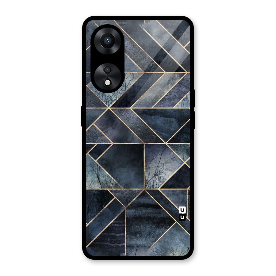 Forest Abstract Lines Glass Back Case for Oppo A78