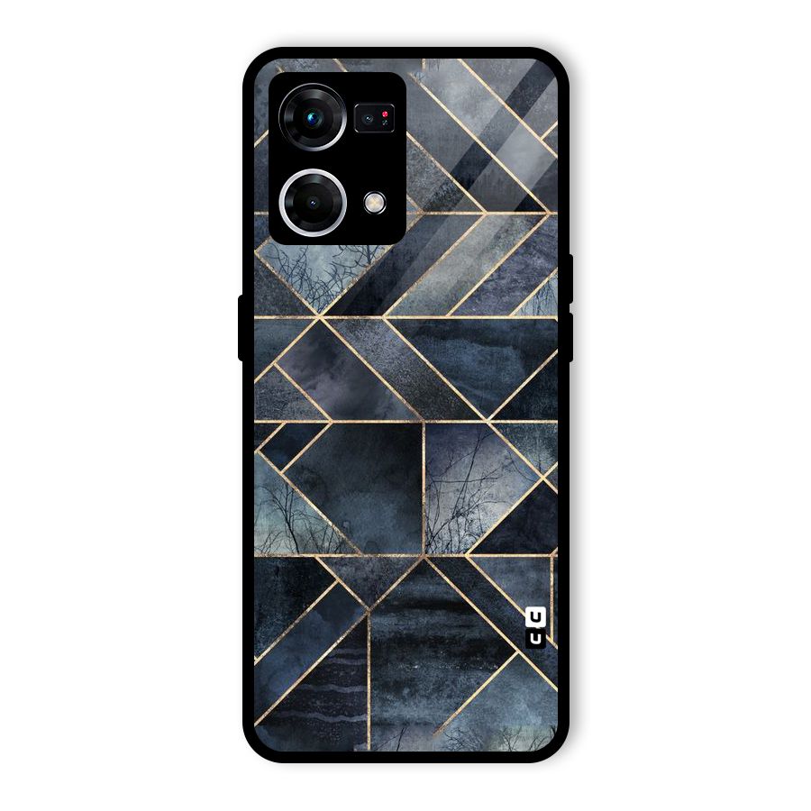 Forest Abstract Lines Glass Back Case for Oppo F21s Pro 4G