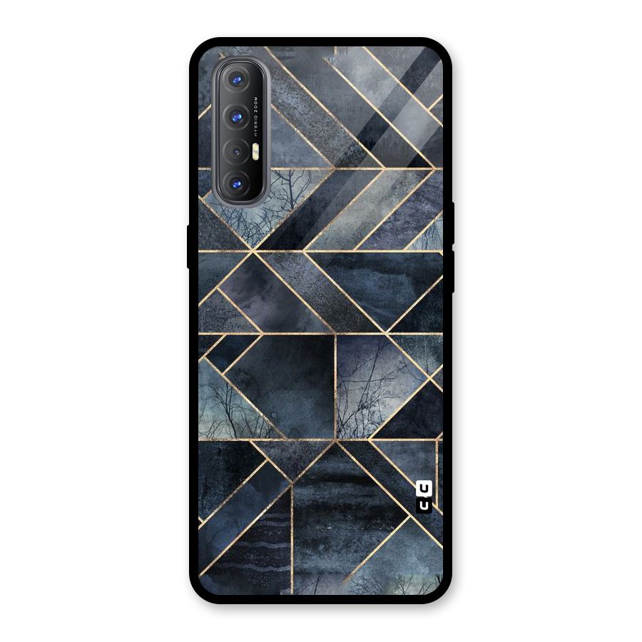 Forest Abstract Lines Glass Back Case for Oppo Reno3 Pro