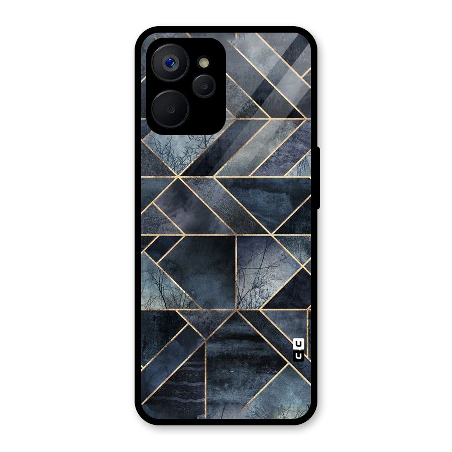 Forest Abstract Lines Glass Back Case for Realme 9i 5G