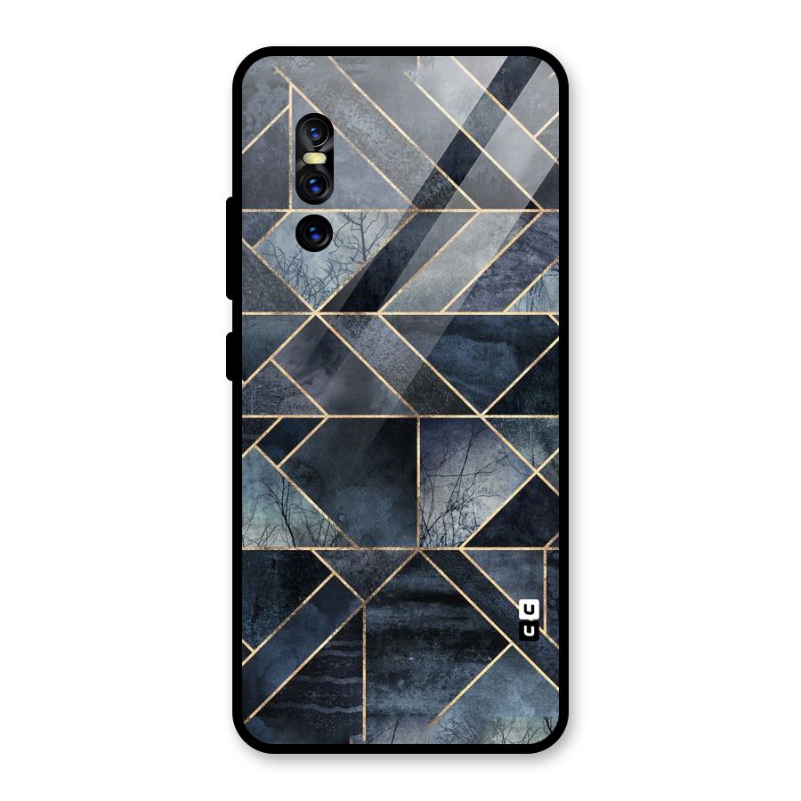 Forest Abstract Lines Glass Back Case for Vivo V15 Pro