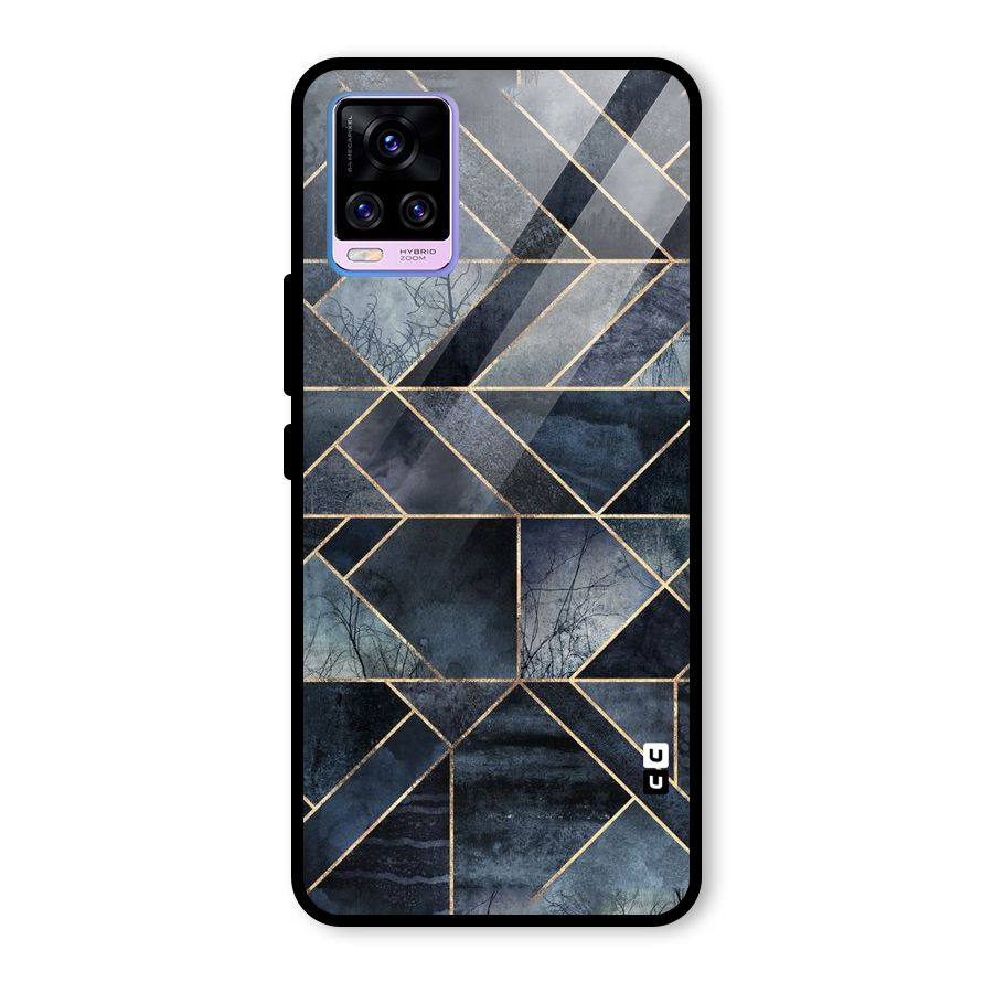 Forest Abstract Lines Glass Back Case for Vivo V20 Pro