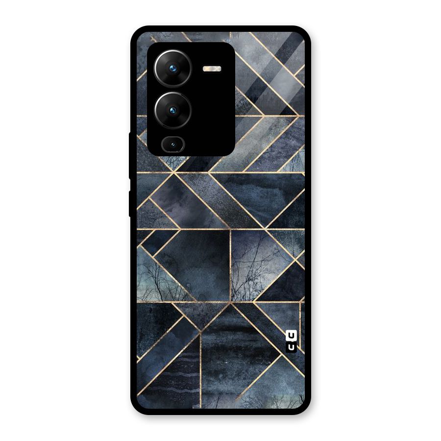 Forest Abstract Lines Glass Back Case for Vivo V25 Pro