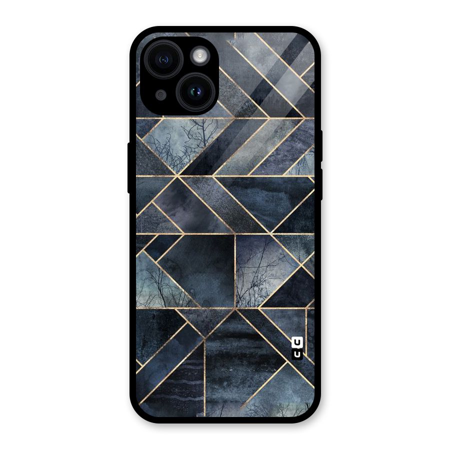 Forest Abstract Lines Glass Back Case for iPhone 14
