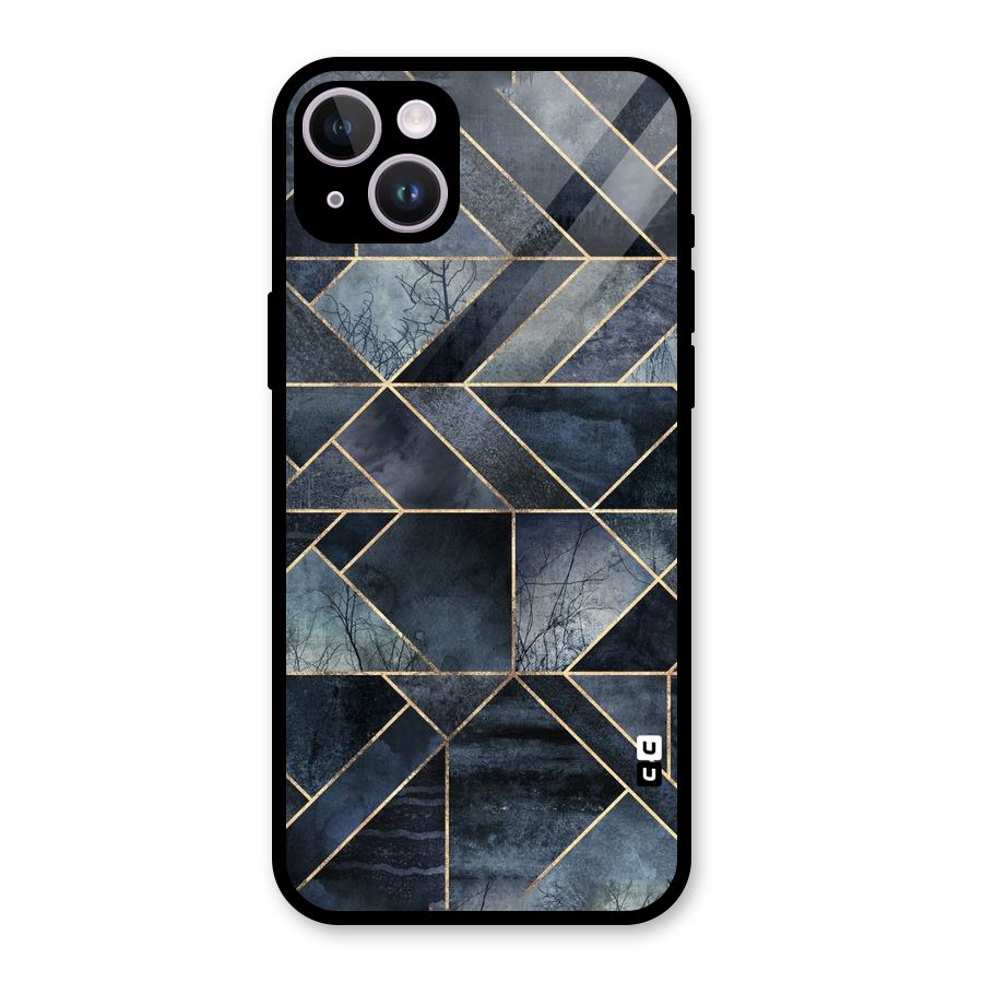Forest Abstract Lines Glass Back Case for iPhone 14 Plus