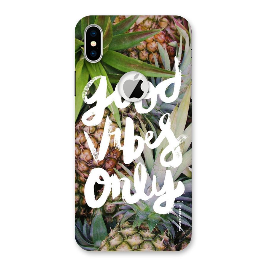 Forest Vibes Back Case for iPhone X Logo Cut