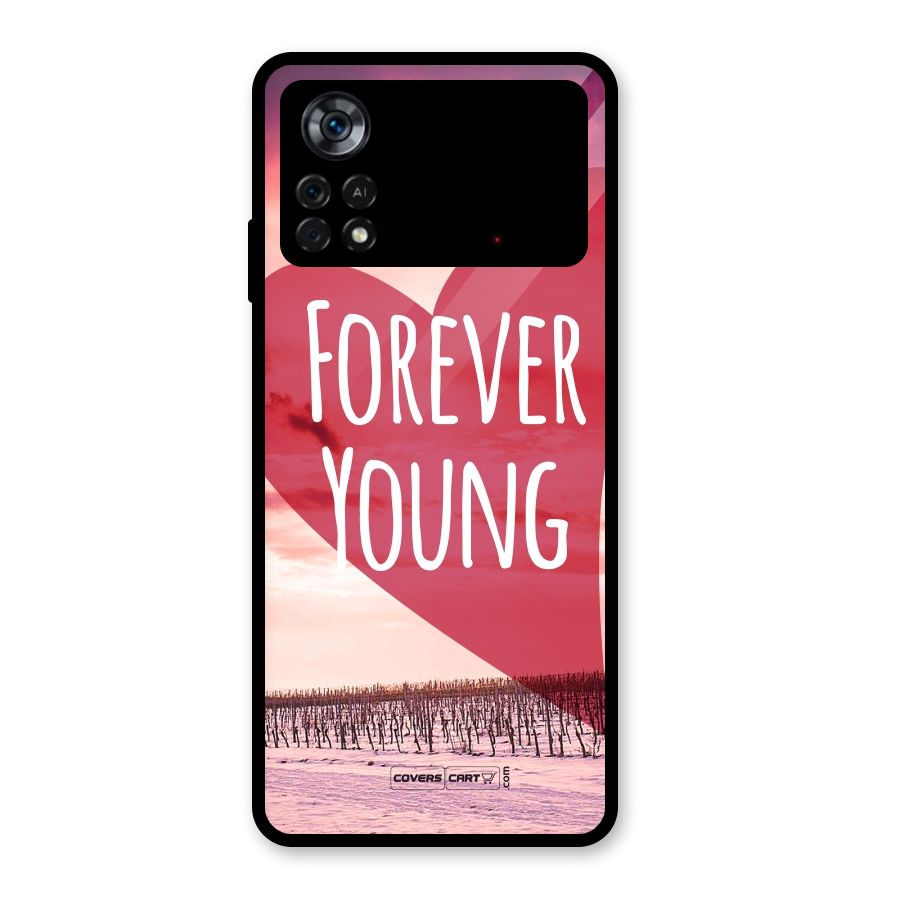 Forever Young Glass Back Case for Poco X4 Pro 5G