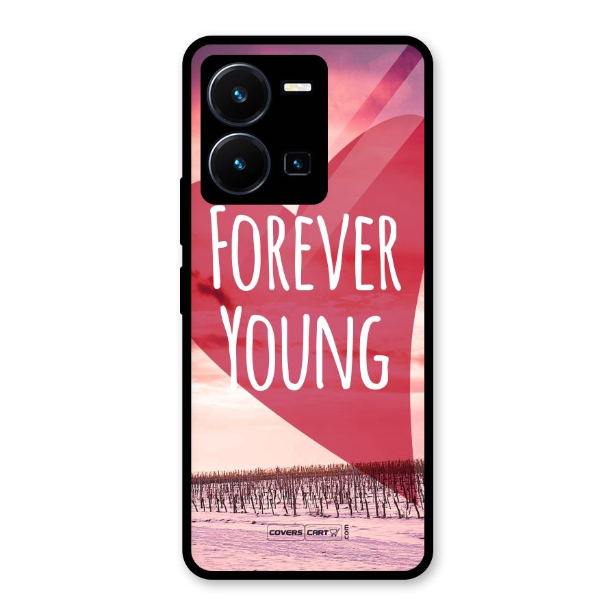Forever Young Glass Back Case for Vivo Y35