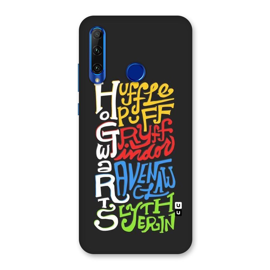 Four Colored Homes Back Case for Honor 20i