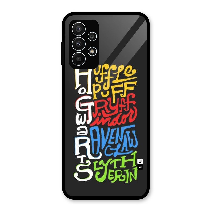 Four Colored Homes Glass Back Case for Galaxy A23