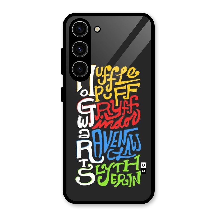 Four Colored Homes Glass Back Case for Galaxy S23