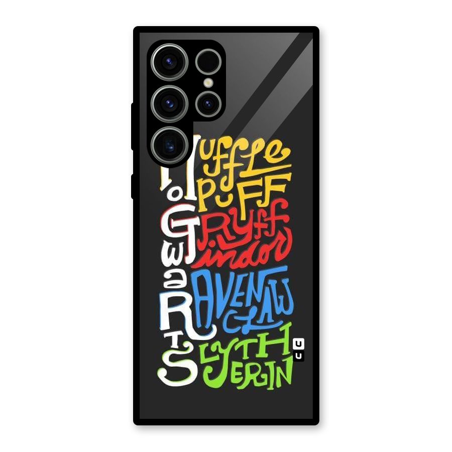Four Colored Homes Glass Back Case for Galaxy S23 Ultra