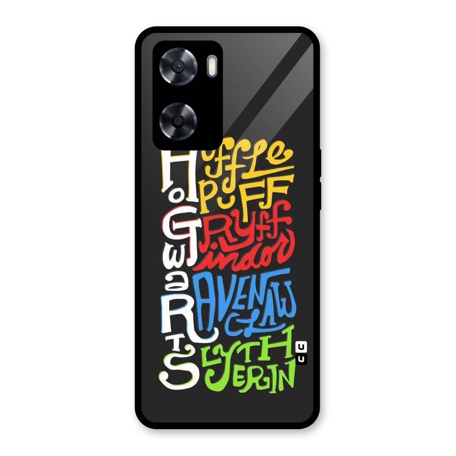 Four Colored Homes Glass Back Case for Oppo A57 2022