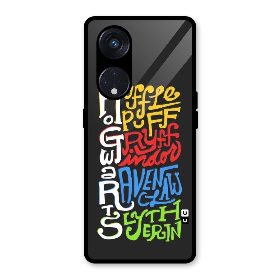 Four Colored Homes Glass Back Case for Reno8 T 5G