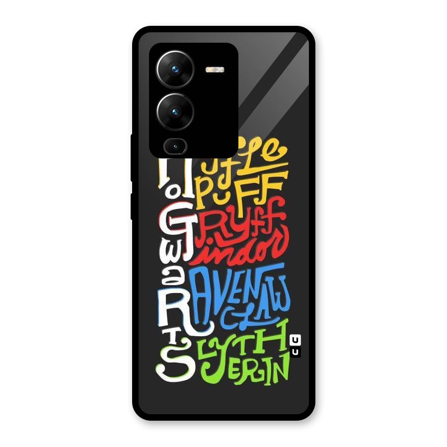 Four Colored Homes Glass Back Case for Vivo V25 Pro