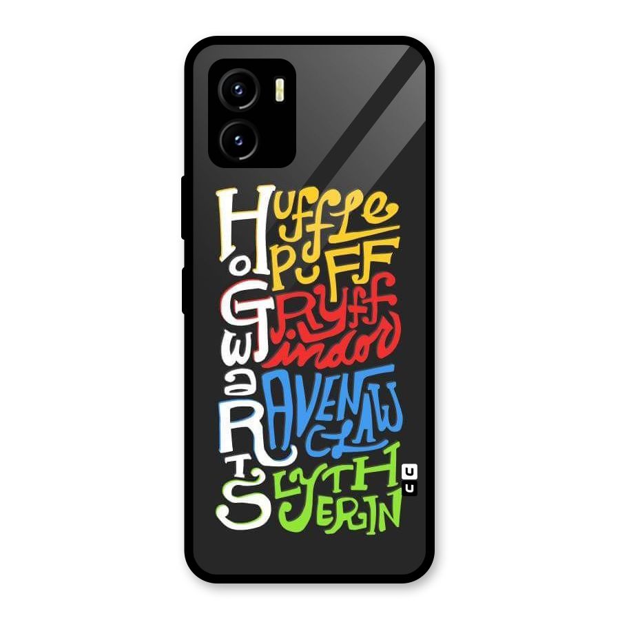 Four Colored Homes Glass Back Case for Vivo Y15s